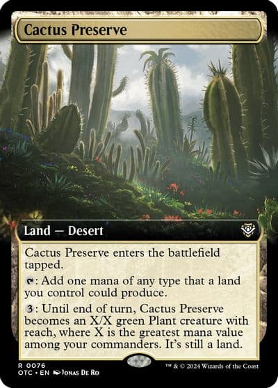 Cactus Preserve Extended Art Commander: Outlaws of Thunder Junction Magic card