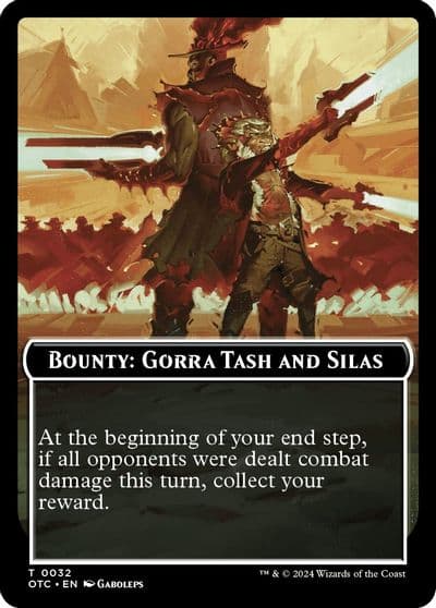 Bounty Gorra Tash and Silas Bounty Rules Double Sided Token Commander: Outlaws of Thunder Junction Magic card