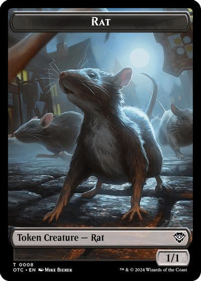Rat Blood Double Sided Token Commander: Outlaws of Thunder Junction Magic card