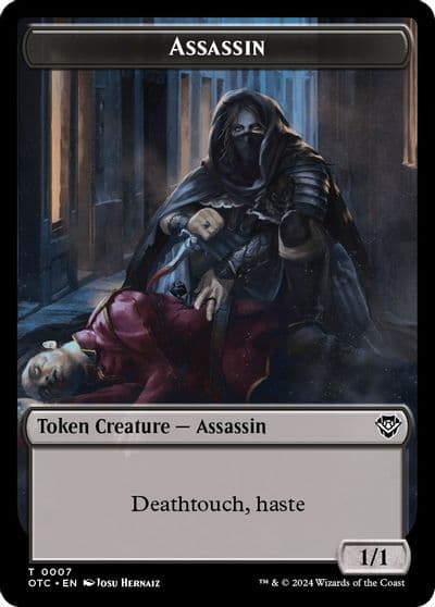 Assassin Food Double Sided Token Commander: Outlaws of Thunder Junction Magic card