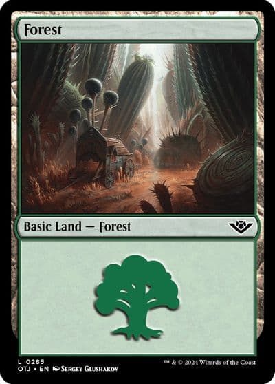 Forest 0285 Outlaws of Thunder Junction Magic card