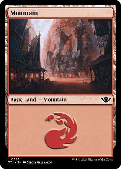 Mountain 0283 Outlaws of Thunder Junction Magic card