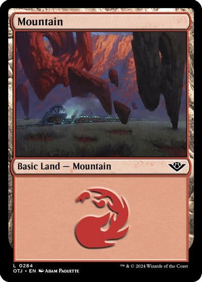 Mountain 0284 Outlaws of Thunder Junction Magic card