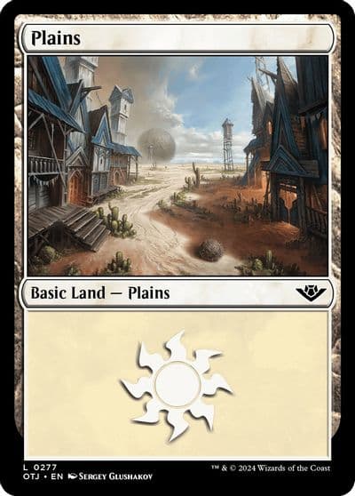 Plains 0277 Outlaws of Thunder Junction Magic card