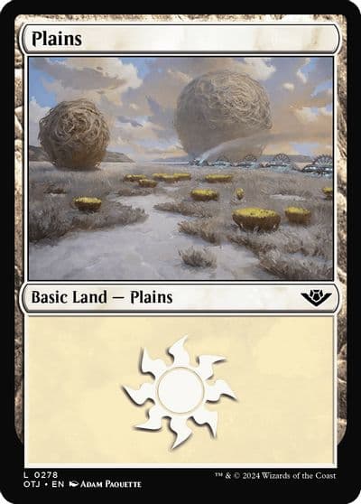 Plains 0278 Outlaws of Thunder Junction Magic card