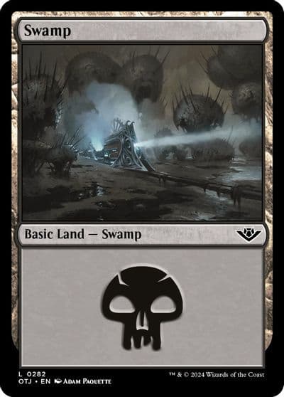 Swamp 0282 Outlaws of Thunder Junction Magic card