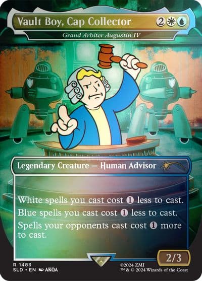 Vault Boy Cap Collector Grand Arbiter Augustin IV Rainbow Foil Secret Lair Drop Series Magic card