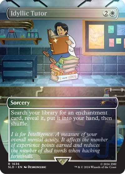 Idyllic Tutor 1636 Rainbow Foil Secret Lair Drop Series Magic card