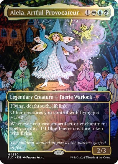 Alela Artful Provocateur 1630 Rainbow Foil Secret Lair Drop Series Magic card