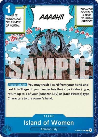 Island of Women 500 Years in the Future One Piece card