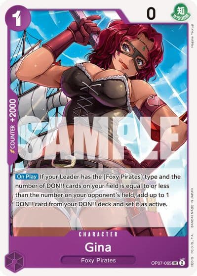 Gina 500 Years in the Future One Piece card
