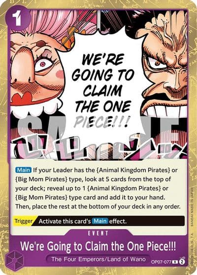 Were Going to Claim the One Piece 500 Years in the Future One Piece card