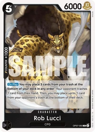 Rob Lucci 093 500 Years in the Future One Piece card