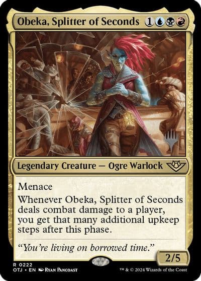 Obeka Splitter of Seconds Promo Pack: Outlaws of Thunder Junction Magic card