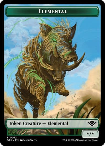 Elemental Plot Double Sided Token Outlaws of Thunder Junction Magic card