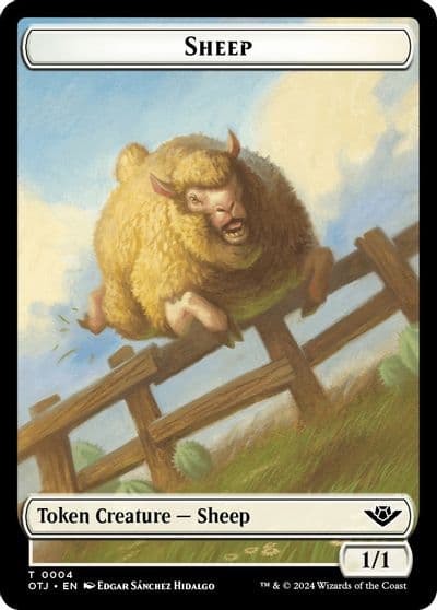 Sheep Token Outlaws of Thunder Junction Magic card