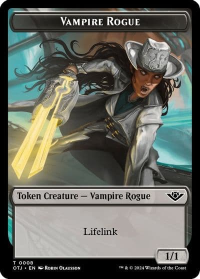 Vampire Rogue Plot Double Sided Token Outlaws of Thunder Junction Magic card