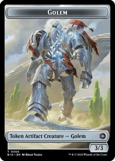Golem Plot Double Sided Token Outlaws of Thunder Junction: The Big Score Magic card
