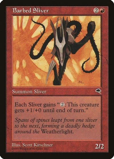Barbed Sliver Tempest Magic card