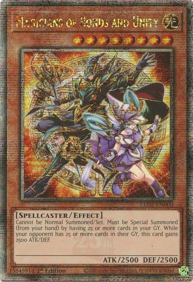 Magicians of Bonds and Unity Quarter Century Secret Rare Legacy of Destruction Yu-Gi-Oh! card