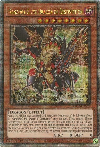 Gandora G the Dragon of Destruction Quarter Century Secret Rare Legacy of Destruction Yu-Gi-Oh! card