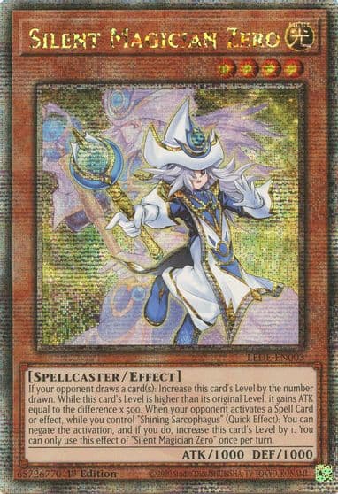 Silent Magician Zero Quarter Century Secret Rare Legacy of Destruction Yu-Gi-Oh! card
