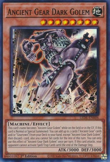 Ancient Gear Dark Golem Legacy of Destruction Yu-Gi-Oh! card
