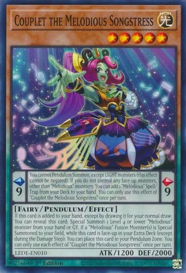 Couplet the Melodious Songstress Legacy of Destruction Yu-Gi-Oh! card