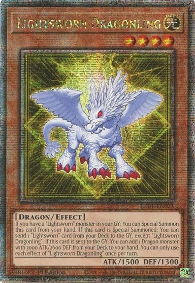 Lightsworn Dragonling Quarter Century Secret Rare Legacy of Destruction Yu-Gi-Oh! card