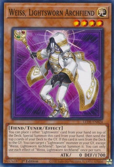 Weiss Lightsworn Archfiend Legacy of Destruction Yu-Gi-Oh! card