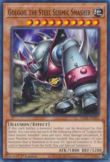 Golgoil the Steel Seismic Smasher Legacy of Destruction Yu-Gi-Oh! card