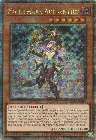 Nightmare Apprentice Quarter Century Secret Rare Legacy of Destruction Yu-Gi-Oh! card