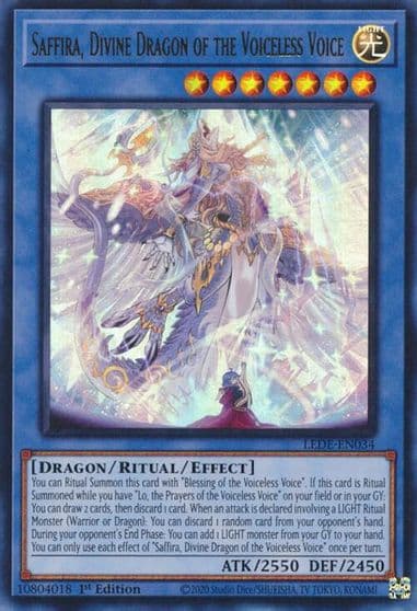 Saffira Divine Dragon of the Voiceless Voice Legacy of Destruction Yu-Gi-Oh! card