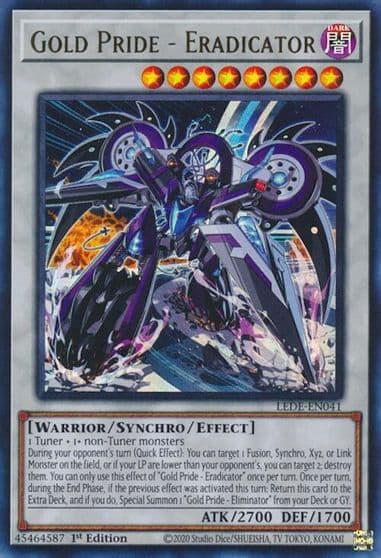 Gold Pride Eradicator Legacy of Destruction Yu-Gi-Oh! card