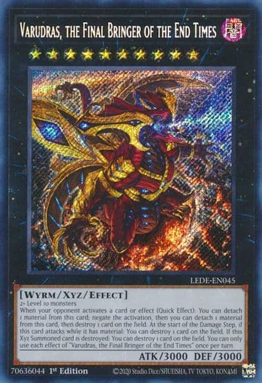 Varudras the Final Bringer of the End Times Legacy of Destruction Yu-Gi-Oh! card