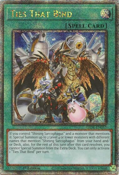 Ties That Bind Quarter Century Secret Rare Legacy of Destruction Yu-Gi-Oh! card
