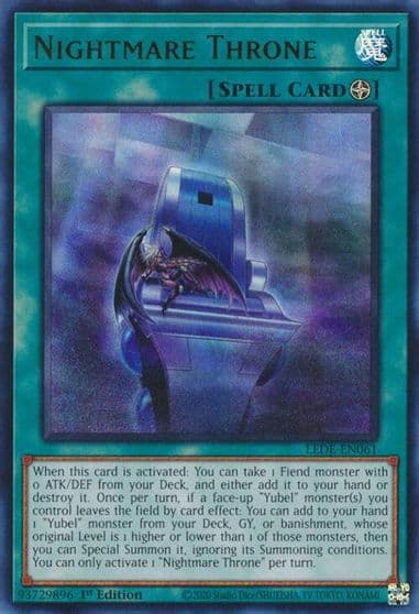 Nightmare Throne Legacy of Destruction Yu-Gi-Oh! card