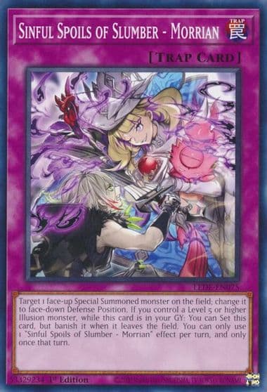 Sinful Spoils of Slumber Morrian Legacy of Destruction Yu-Gi-Oh! card