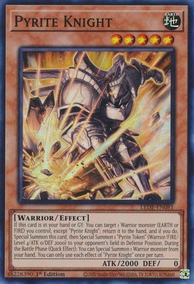 Pyrite Knight Legacy of Destruction Yu-Gi-Oh! card