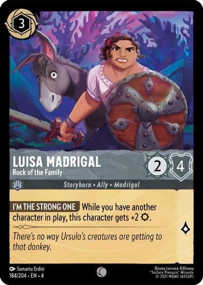 Luisa Madrigal Rock of the Family Ursula's Return Lorcana card