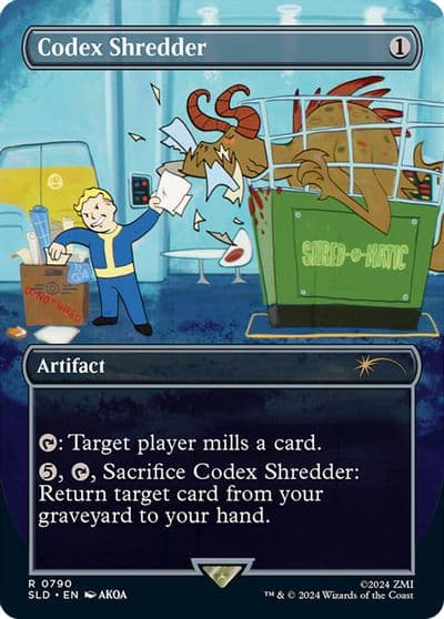 Codex Shredder Rainbow Foil Secret Lair Drop Series Magic card