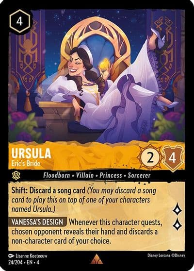 Ursula Erics Bride Ursula's Return Lorcana card