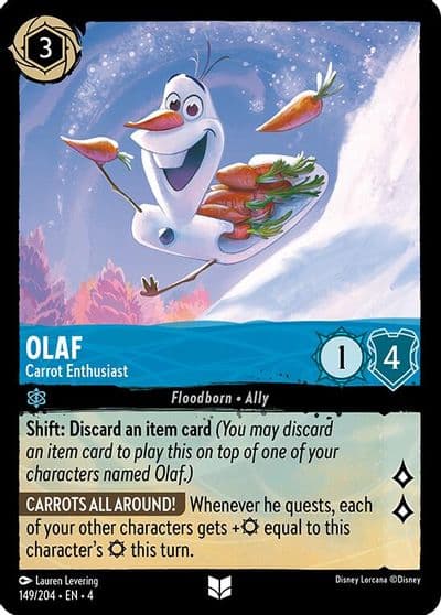 Olaf Carrot Enthusiast Ursula's Return Lorcana card
