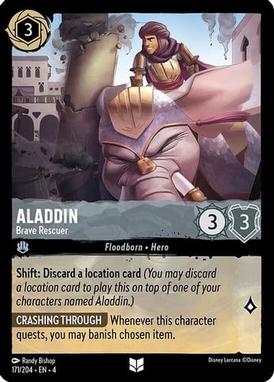 Aladdin Brave Rescuer Ursula's Return Lorcana card