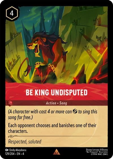 Be King Undisputed Ursula's Return Lorcana card