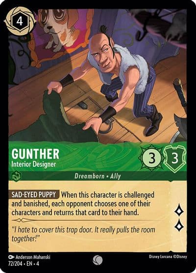Gunther Interior Designer Ursula's Return Lorcana card