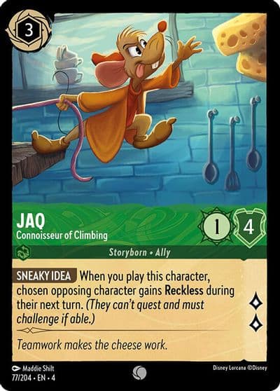 Jaq Connoisseur of Climbing Ursula's Return Lorcana card