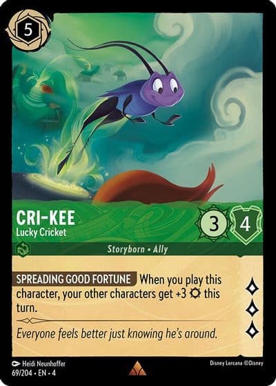 Cri Kee Lucky Cricket Ursula's Return Lorcana card