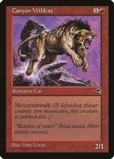 Canyon Wildcat Tempest Magic card
