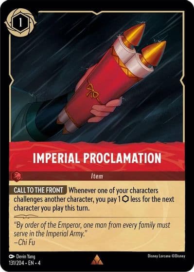 Imperial Proclamation Ursula's Return Lorcana card